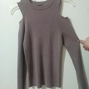 Cold shoulder sweater